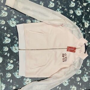 Guess Pink Mesh Sleeve Jacket